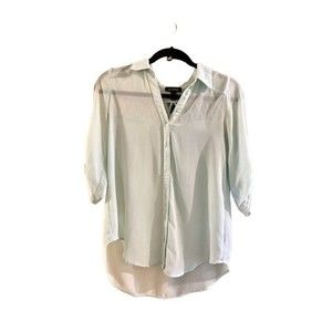 A. Byer Light Blue 3/4 Sleeve Top with Cross Back Design​